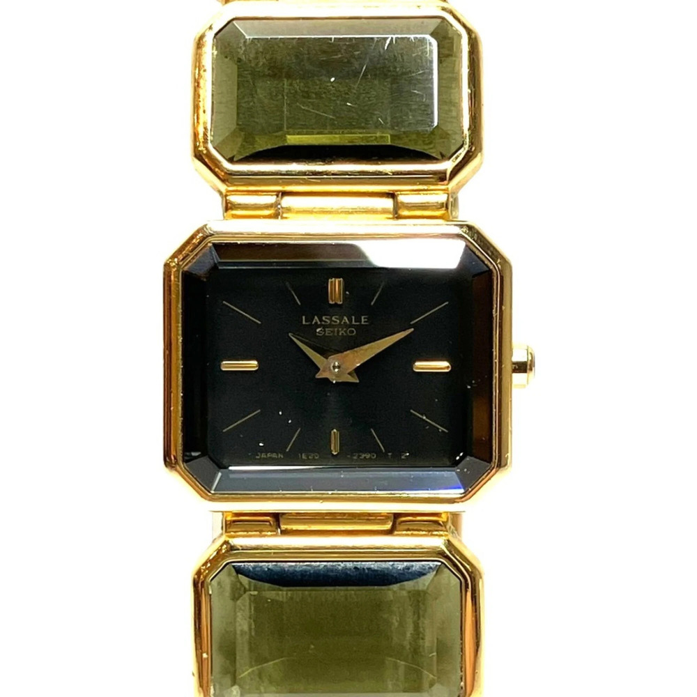 Seiko SEIKO wristwatch, total weight 34.8g, stainless steel, gold-plated, qua...